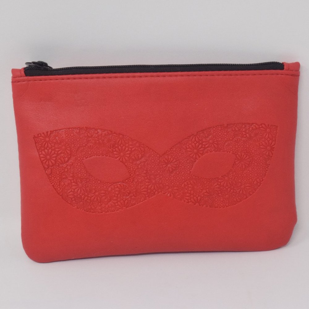 Ipsy Mardi Gras Masquerade Mask Makeup Bag Red